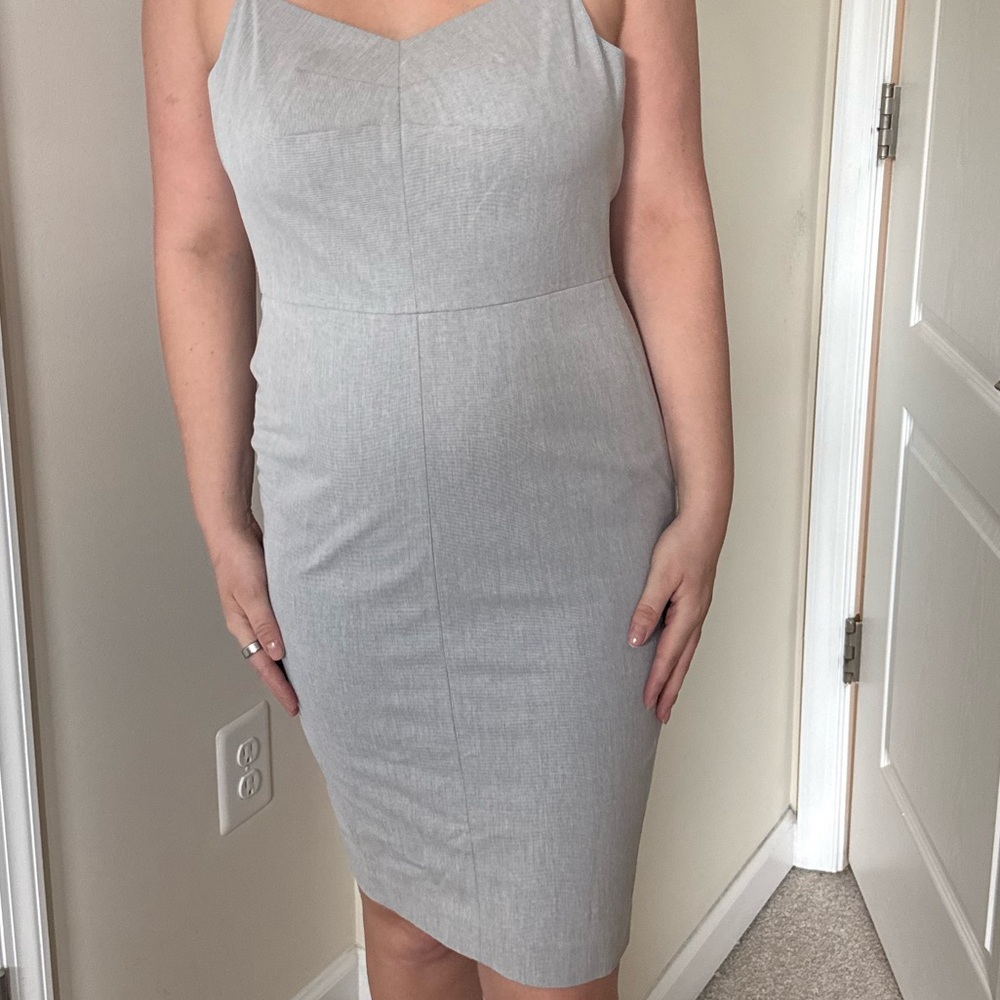Banana Republic Light Gray Sheath Dress